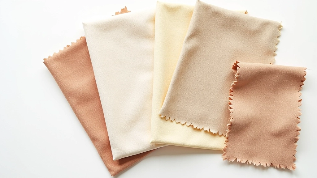 Color swatches comparing natural and dyed fabric samples
