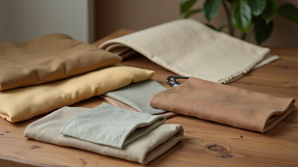 Natural fiber upholstery samples and sustainable fabric swatches